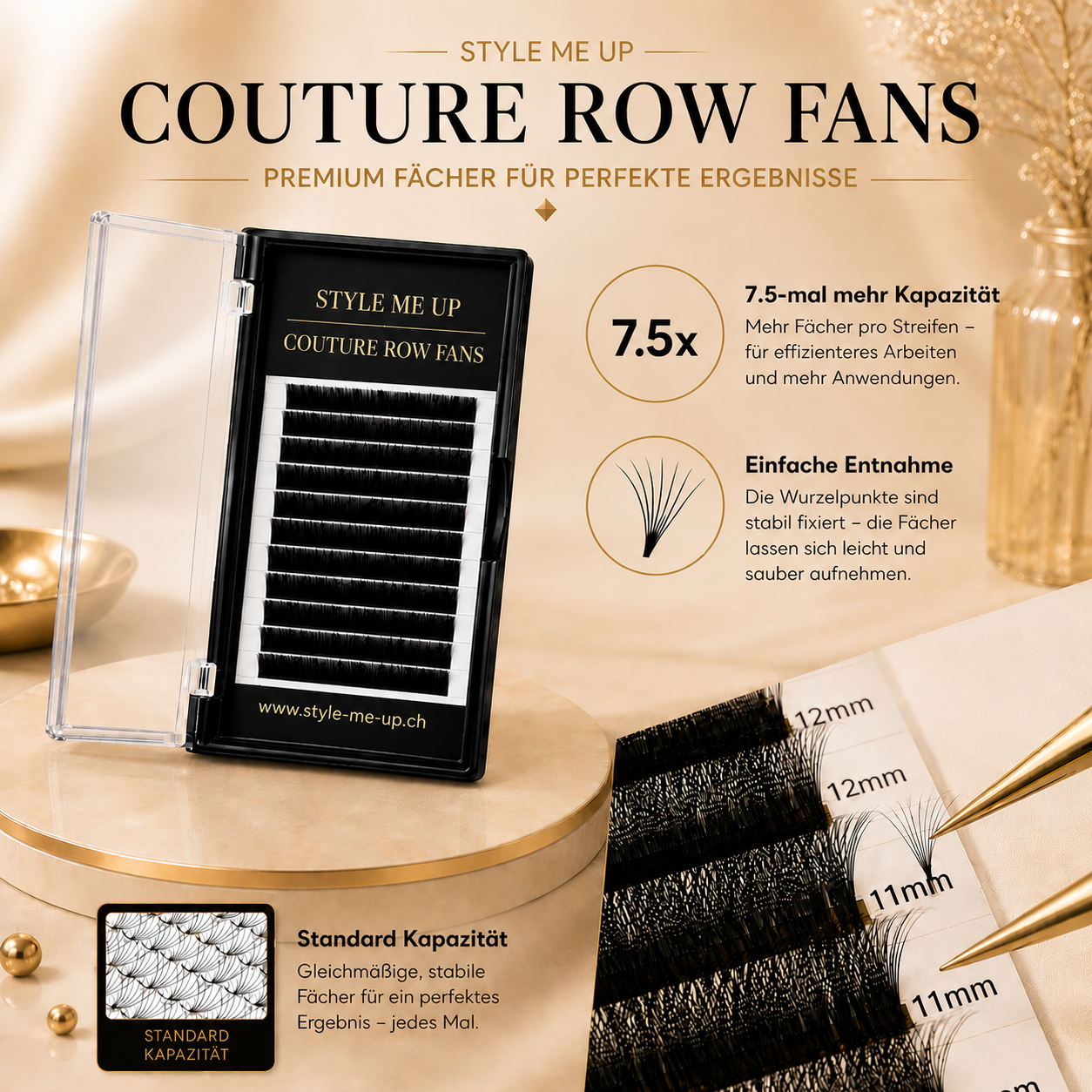 Couture Row Fans 3D Mix Box – C & D Curl – 0.07