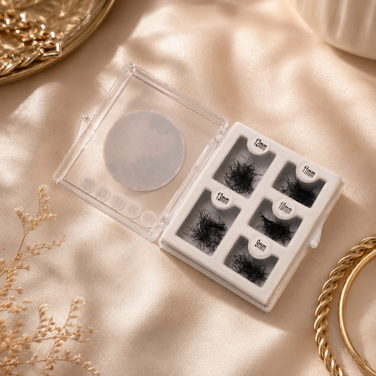 Mix Box – Volumen Wimpernfächer 2D–16D | 500 Fans | 9–13mm