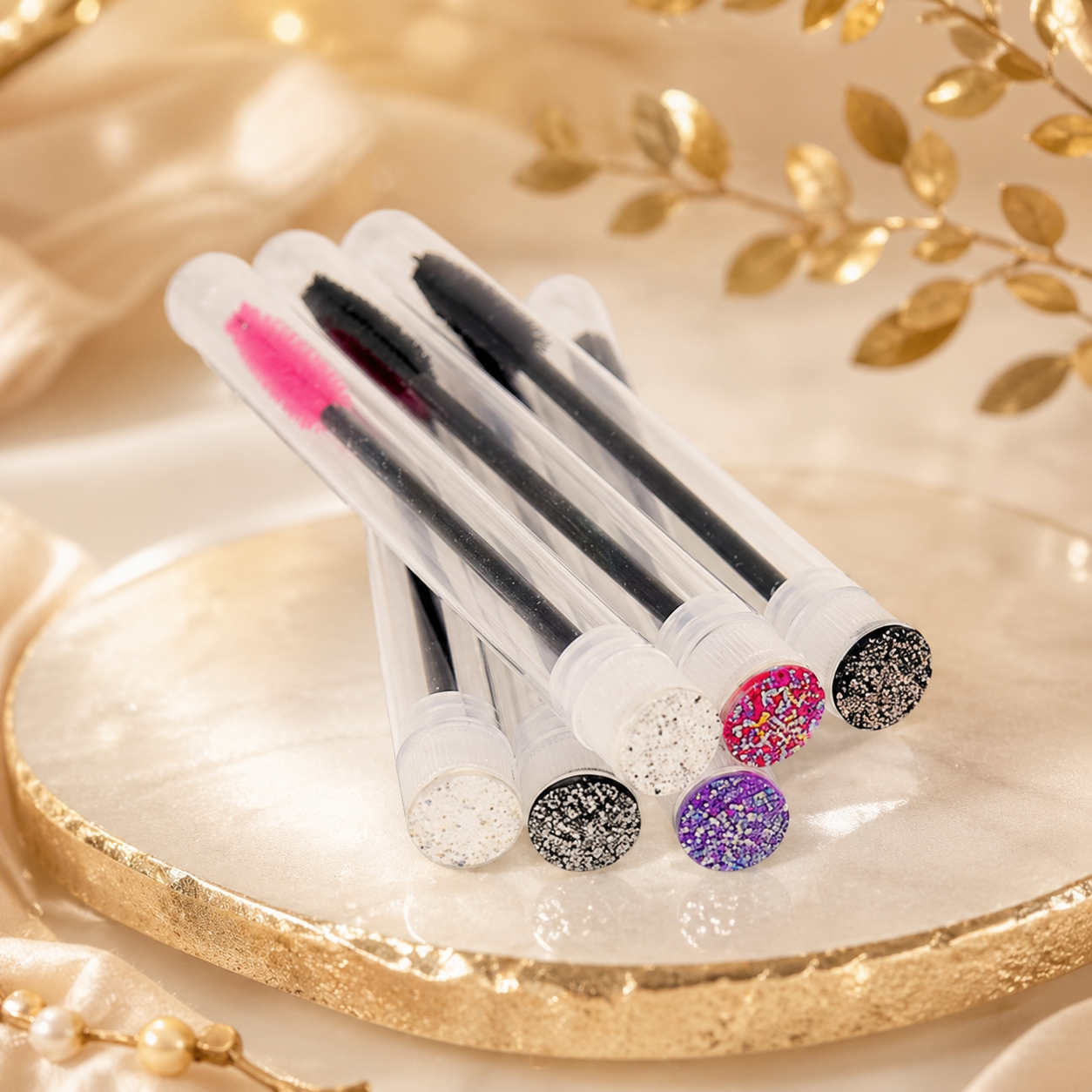 Strass Wimpernbürstchen im Behälter – Glitter Lash Brush