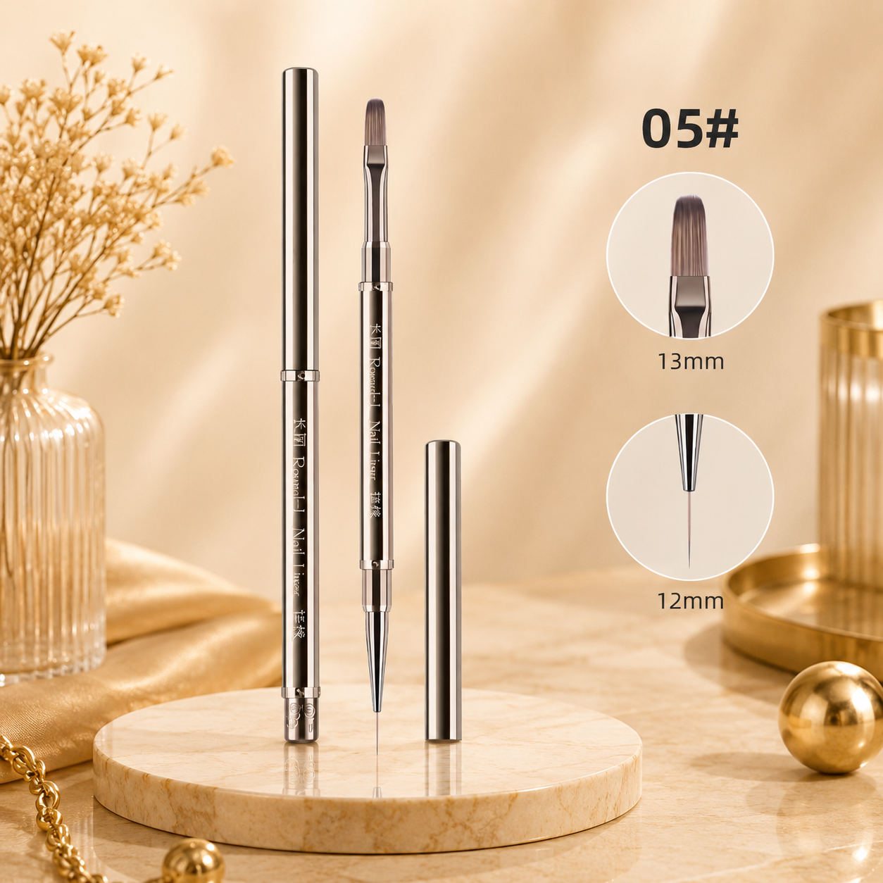 2-in-1 Nail Art Pinsel & Liner Brush nr 5