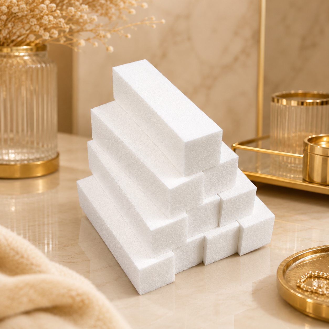 Buffer Schleifblock Weiß | Profi Nagelbuffer für Gel-, Acryl- & Naturnägel