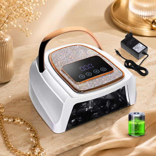 Schnurlose UV/LED Nagellampe mit Strass – Wiederaufladbar