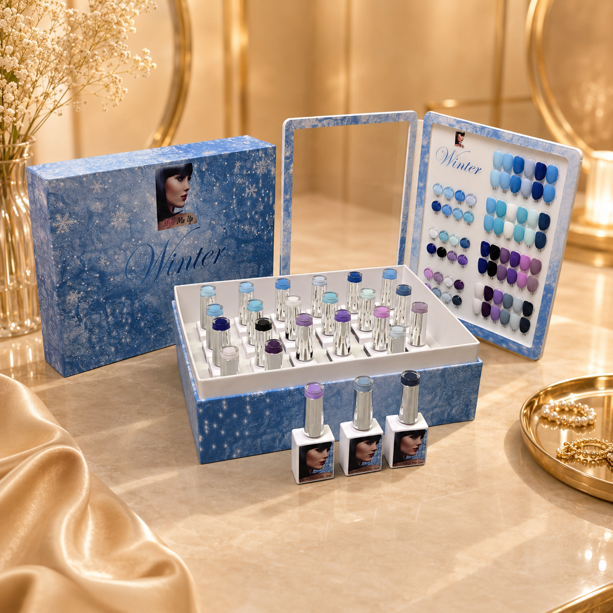 Winter Colors Farbgel Kollektion – 24 elegante Winterfarben | UV/LED Gel Set