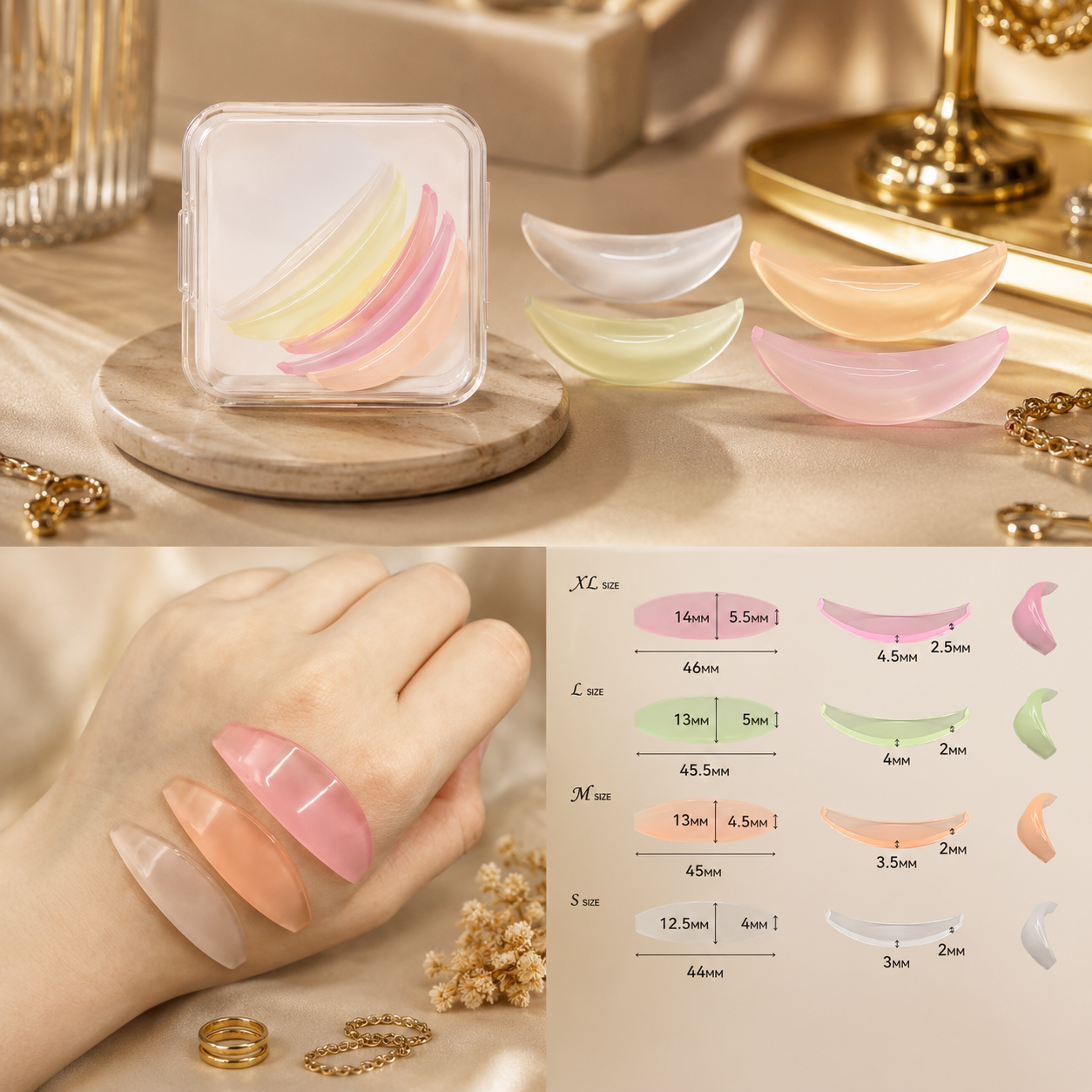 Premium Lash Lifting Silikonpads Set | Größen XS–XL | Wiederverwendbar