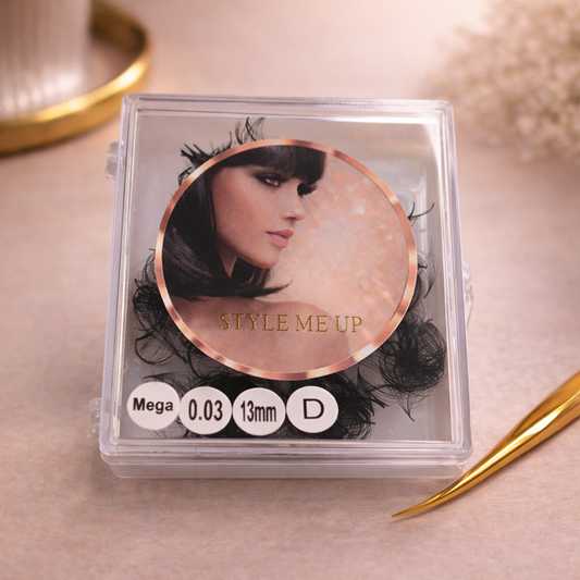 14-16D Mega Volume Wimpernfächer | 0.03 | D Curl | STYLE ME UP