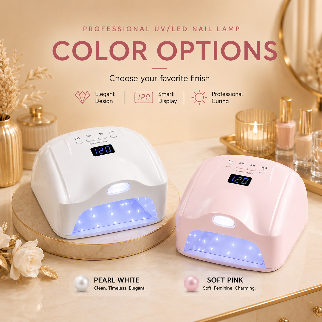 PerfectCure™ Dual Zone UV/LED Nagellampe 288W – Separate Daumenhärtung & Smart Sensor