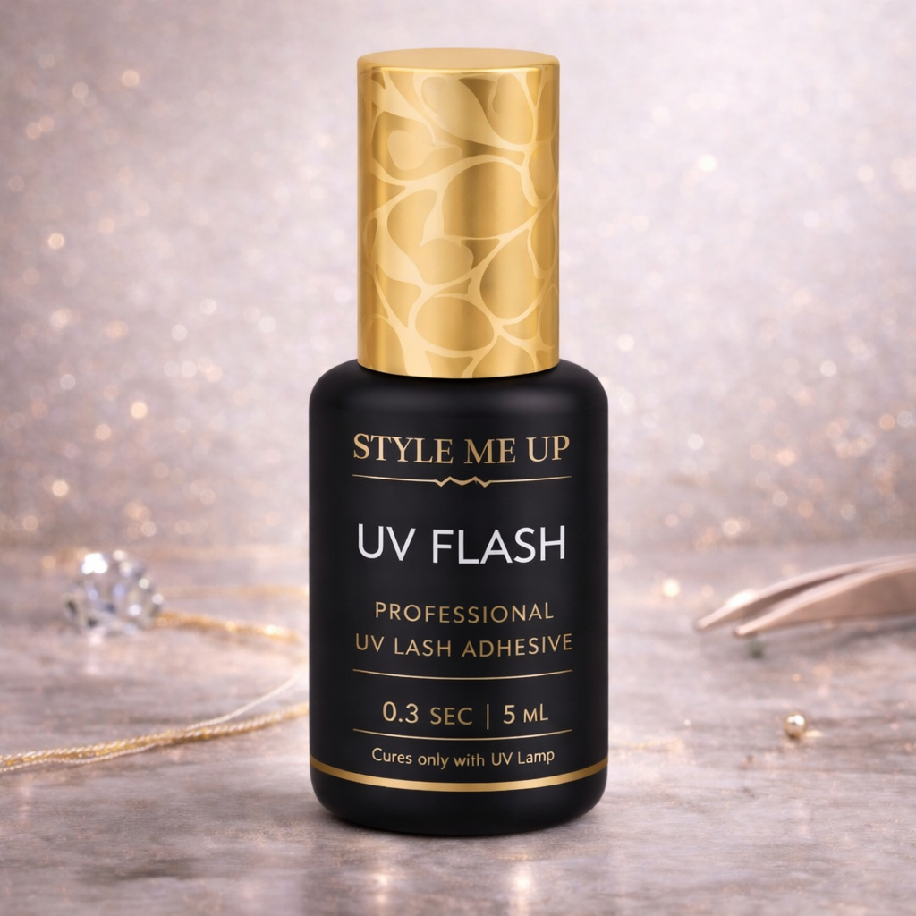 UV Flash Wimpernkleber 0.3 Sek | 5ml – Profi Lash Adhesive mit UV System