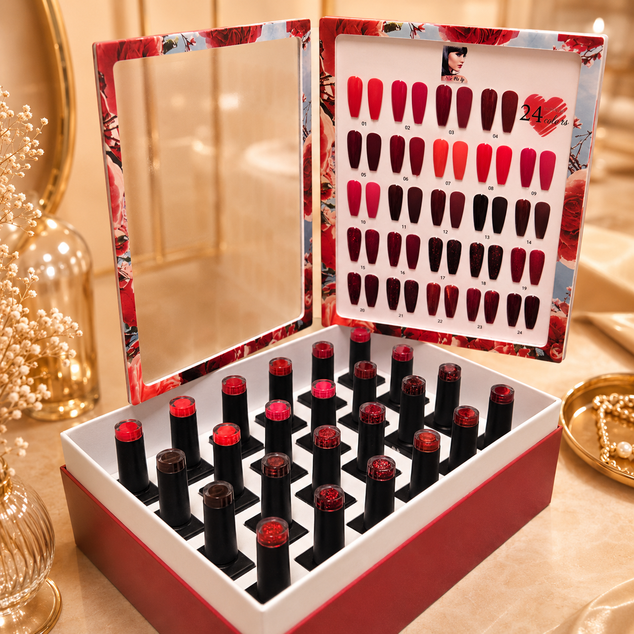 Lover's Red Collection – Komplettes 24 Farben Set