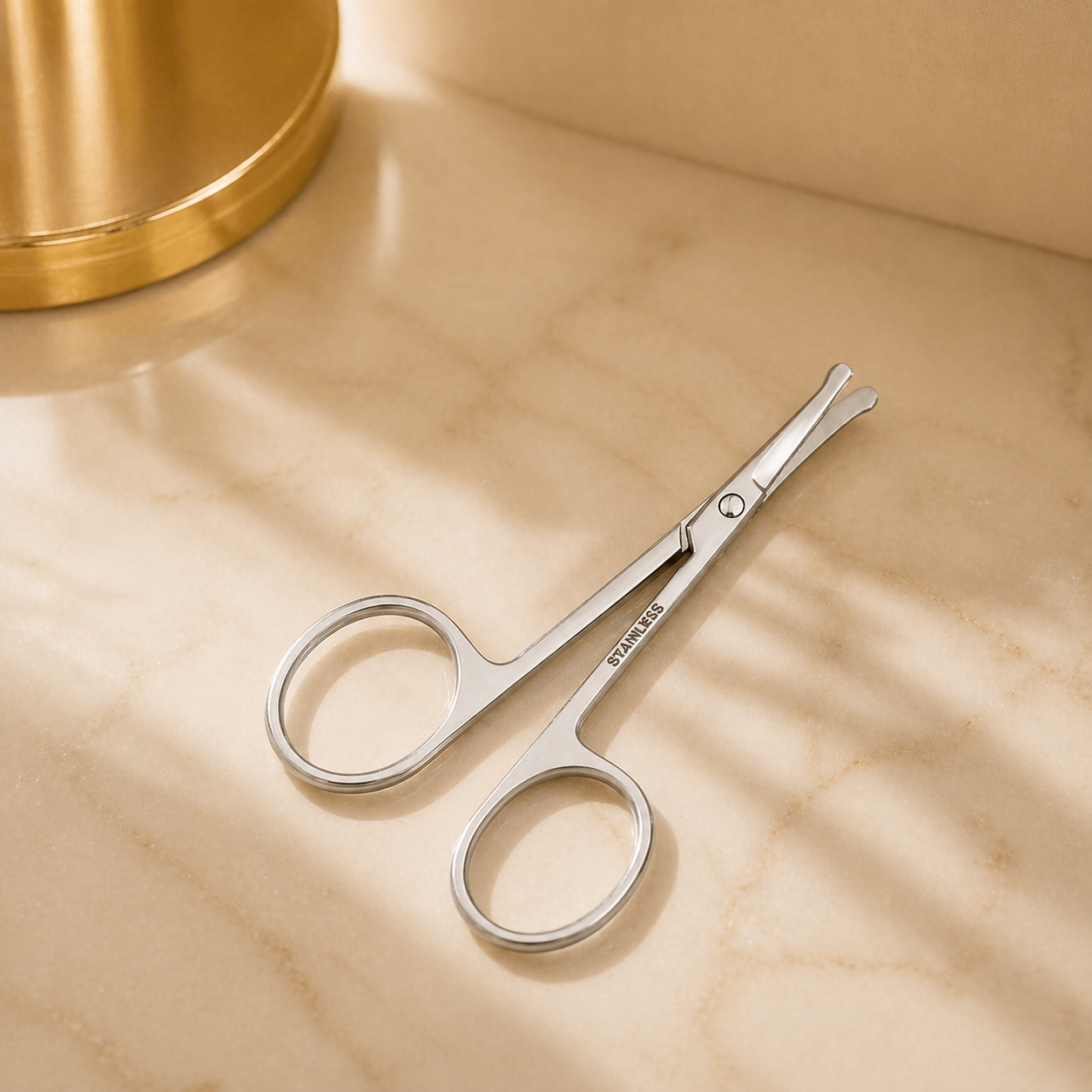 Stumpfe Sicherheitsschere für Wimpernverlängerung