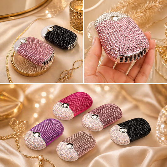Strass Mini Eyelash Fan – luxuriöser Wimpernventilator