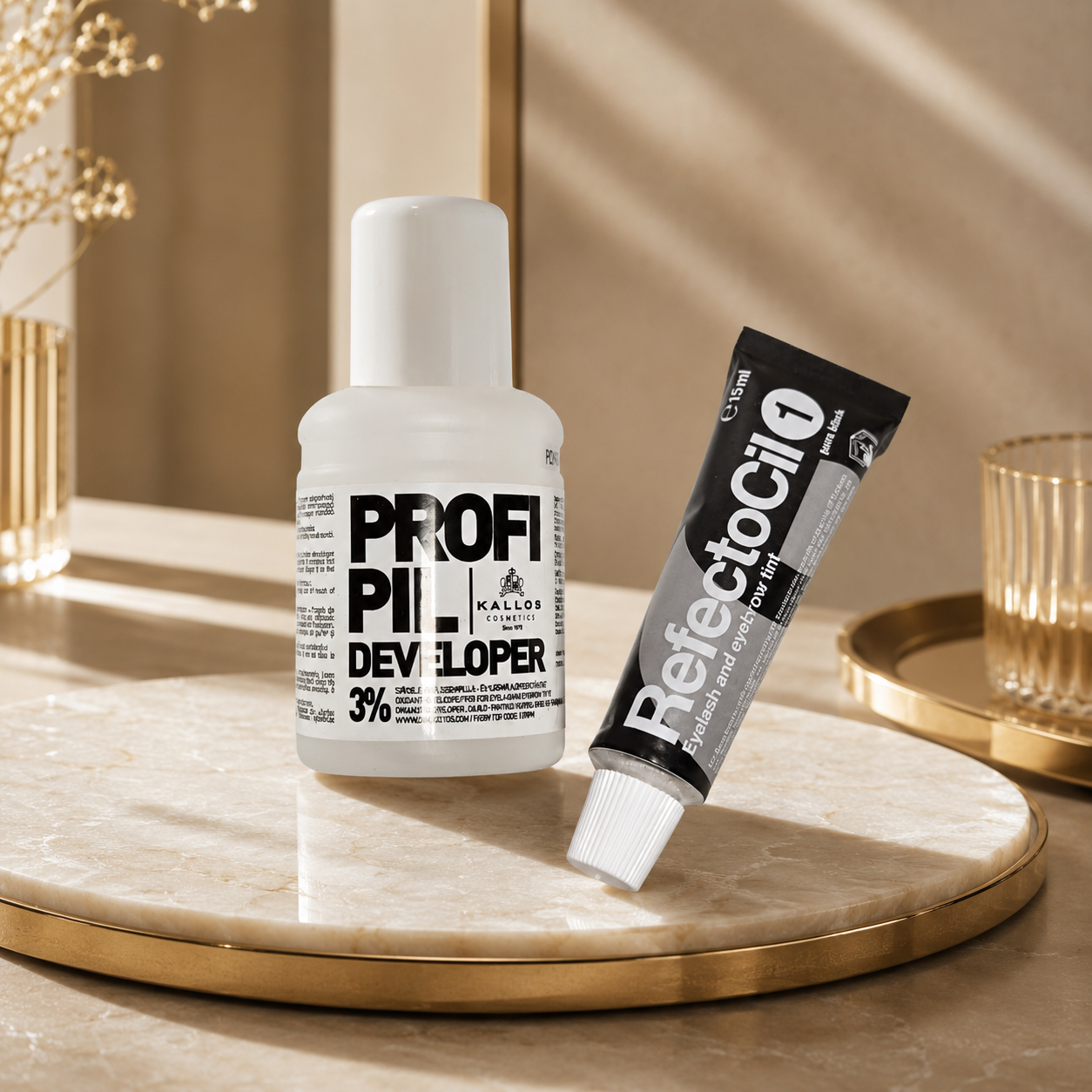 RefectoCil Wimpern- & Augenbrauenfarbe Schwarz mit 3% Entwickler