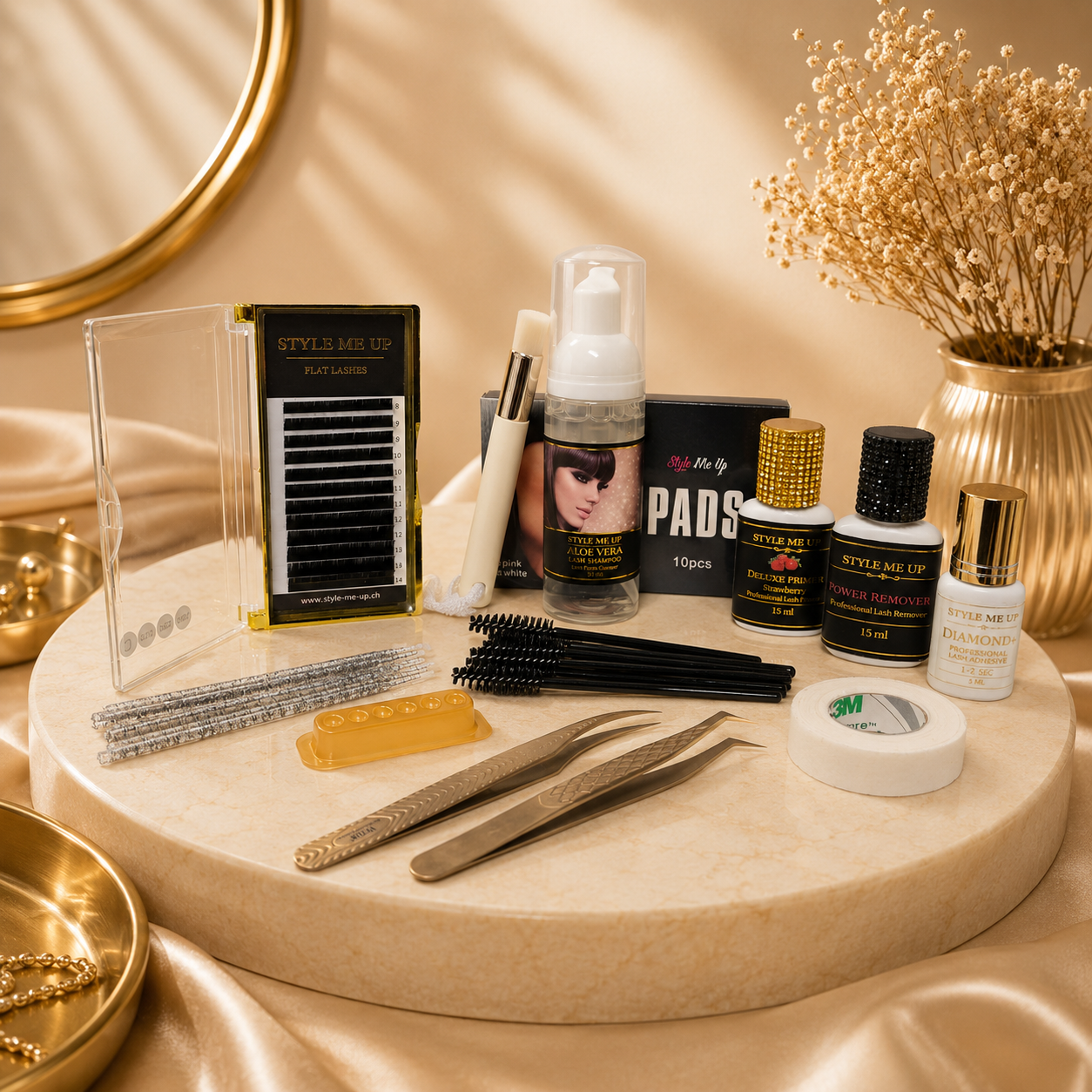 Lash Starter Set Essential – 1:1 Wimpernverlängerung mit Flat Lashes