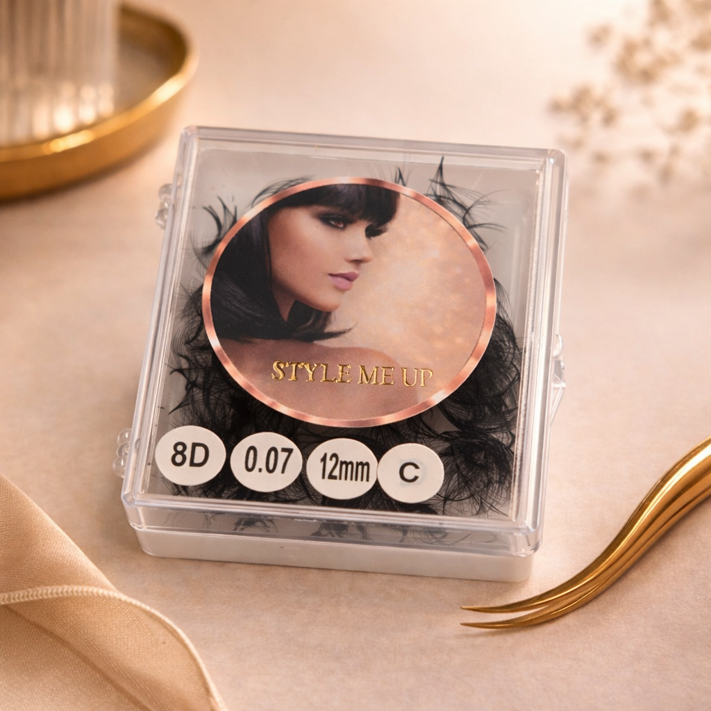 8D Wimpernfächer 0.07 | C & D Curl – Volumeb Wimpern