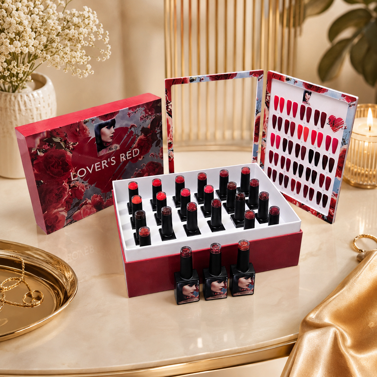 Lover's Red Collection – Komplettes 24 Farben Set