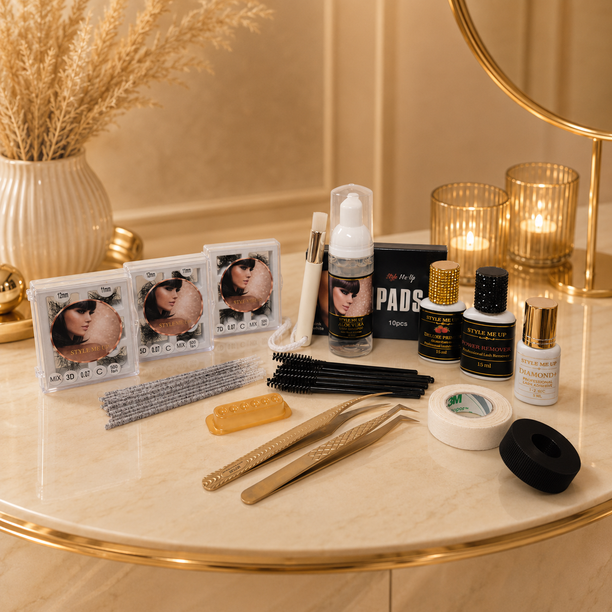 STYLE ME UP Mega Wimpernfächer Set – Professionelles Volume Fans Komplettset für Lash Artists