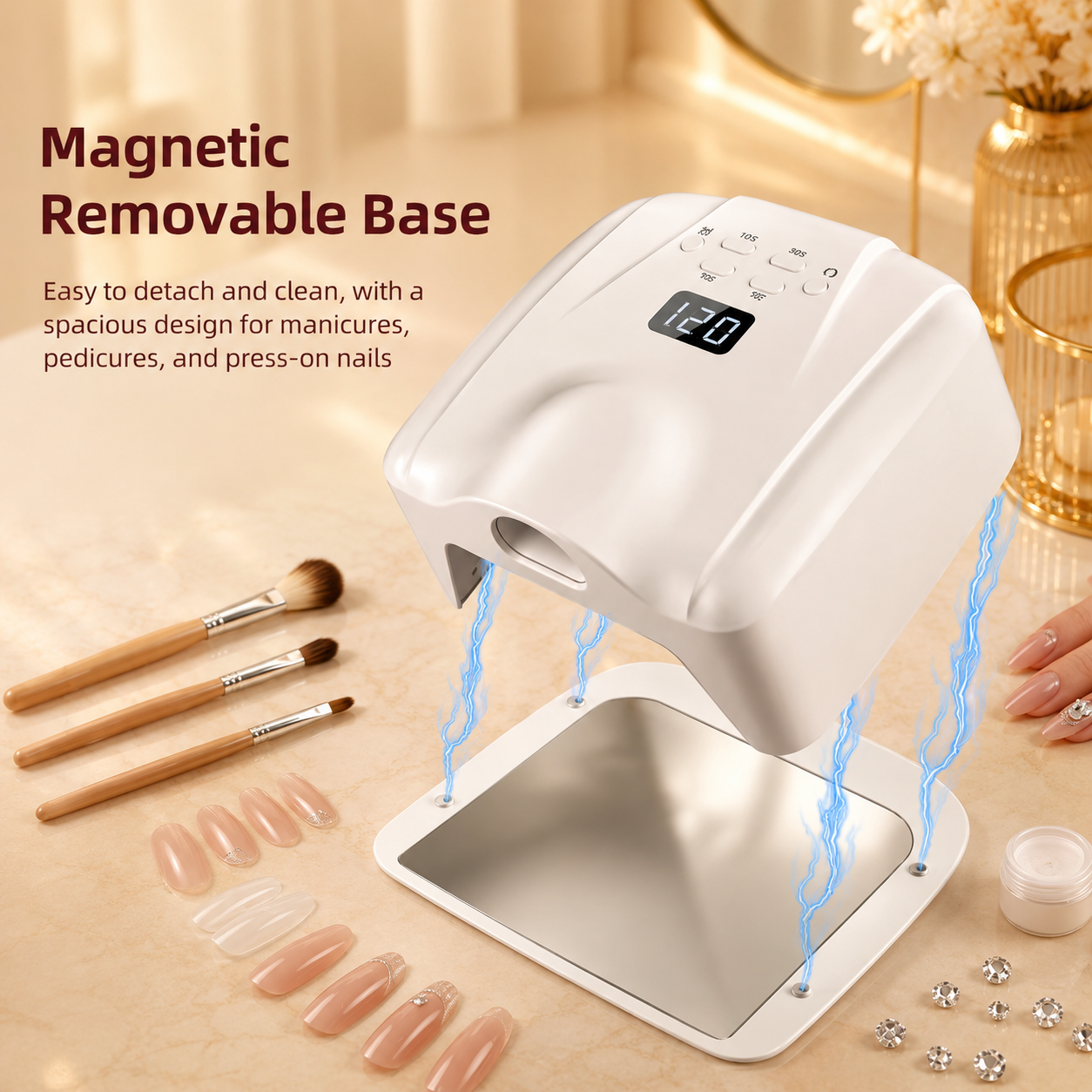 PerfectCure™ Dual Zone UV/LED Nagellampe 288W – Separate Daumenhärtung & Smart Sensor