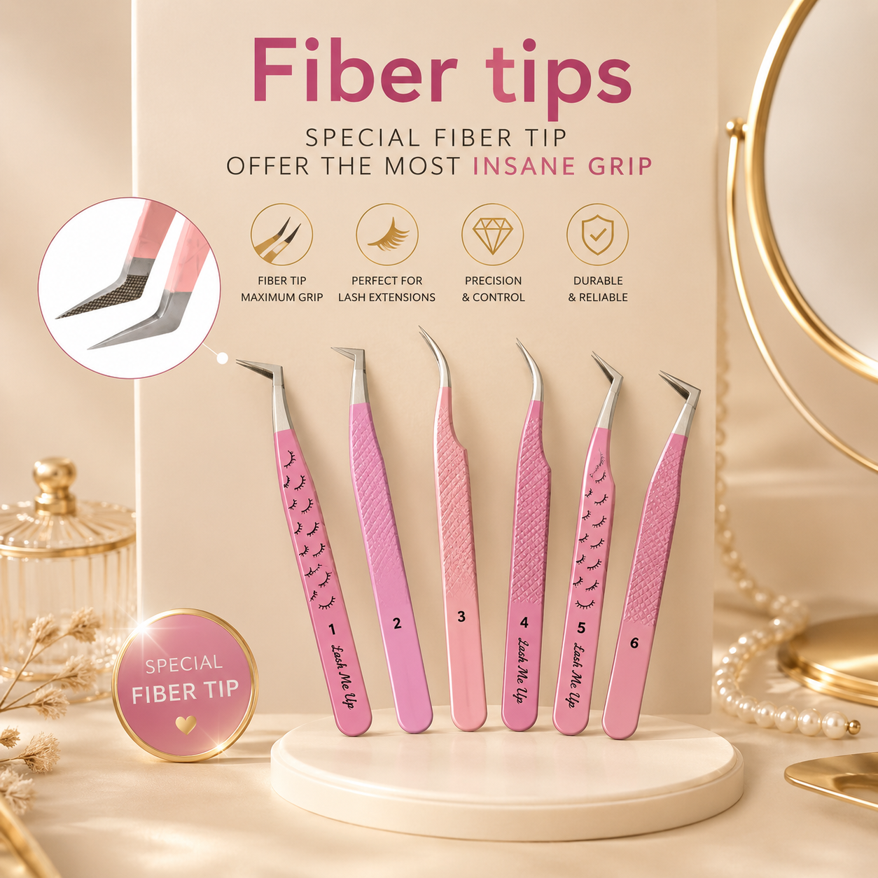 Fiber Tip Lash Pinzetten